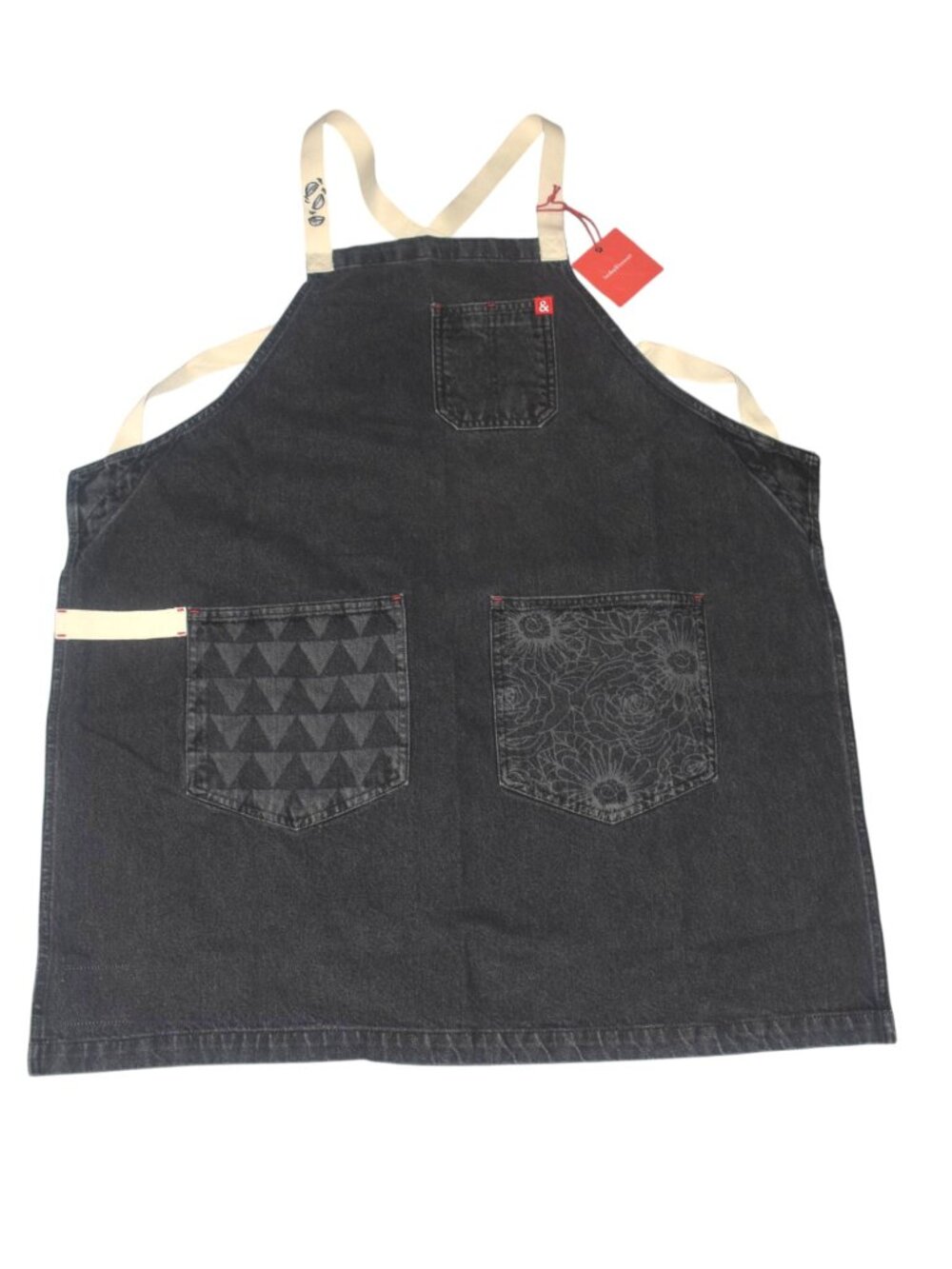 Hedley & Bennett Ian Fujimoto Crossback Apron Charcoal black Gray Tones Denim